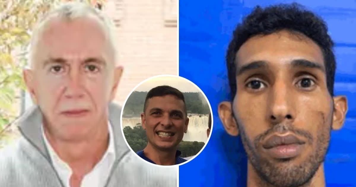 Suspect Alejandro Triana Prevez, 30, (R) told authorities that Daniel Carrera Sikkema, 53, (inset) ordered the January murder of 75-year-old Brent Sikkema (@sikkemajenkins/Instagram, Brazil court of Power)