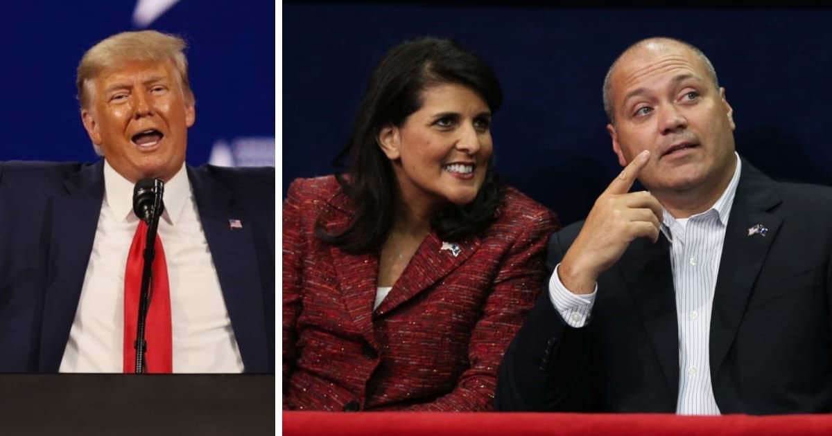 Donald Trump recently questioned the whereabouts of Nikki Haley's husband, Michael Haley (Getty Images)