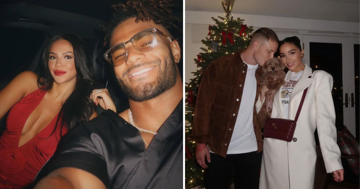 Sydney Hightower and Fred Warner as well as Christian McCaffrey and Olivia Culpo will be present in Las Vegas for the Super Bowl LVIII (@sydneywarner, @oliviaculpo/Instagram)