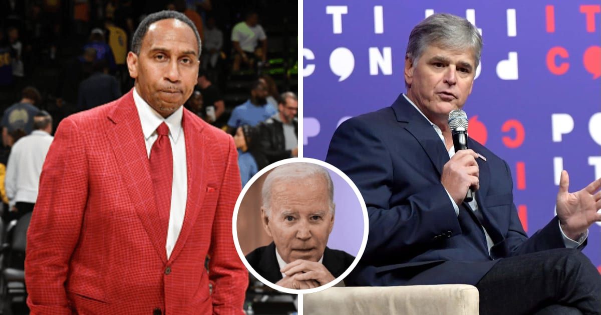 'He is in his 80s for crying out loud. Respect your elders,' Stephen A Smith said to Sean Hannity, referring to President Joe Biden (Getty Images)