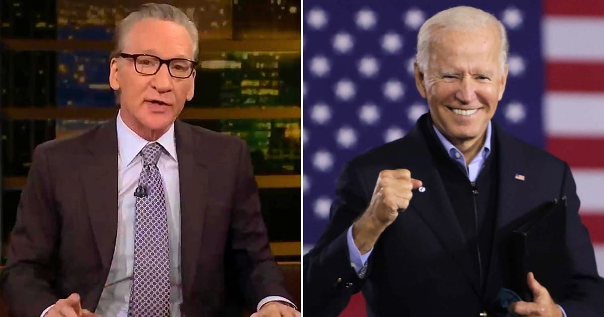 Bill Maher didn’t let Joe Biden off the hook, joking, 'Joe is not helping his own cause' (HBO/Youtube, Getty Images)