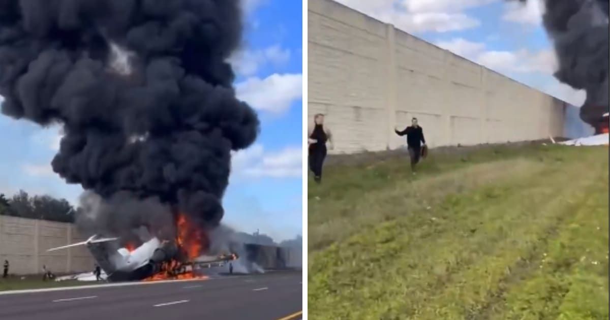 Internet expresses fear as video shows survivors escaping Florida jet crash, audio reveals loss of both engines