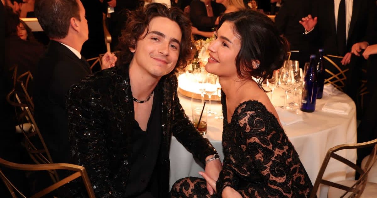 Kylie Jenner is very happy and head-over-heels in love with Timothee Chalamet, claimed a source (Christopher Polk/Golden Globes 2024 via Getty Images)