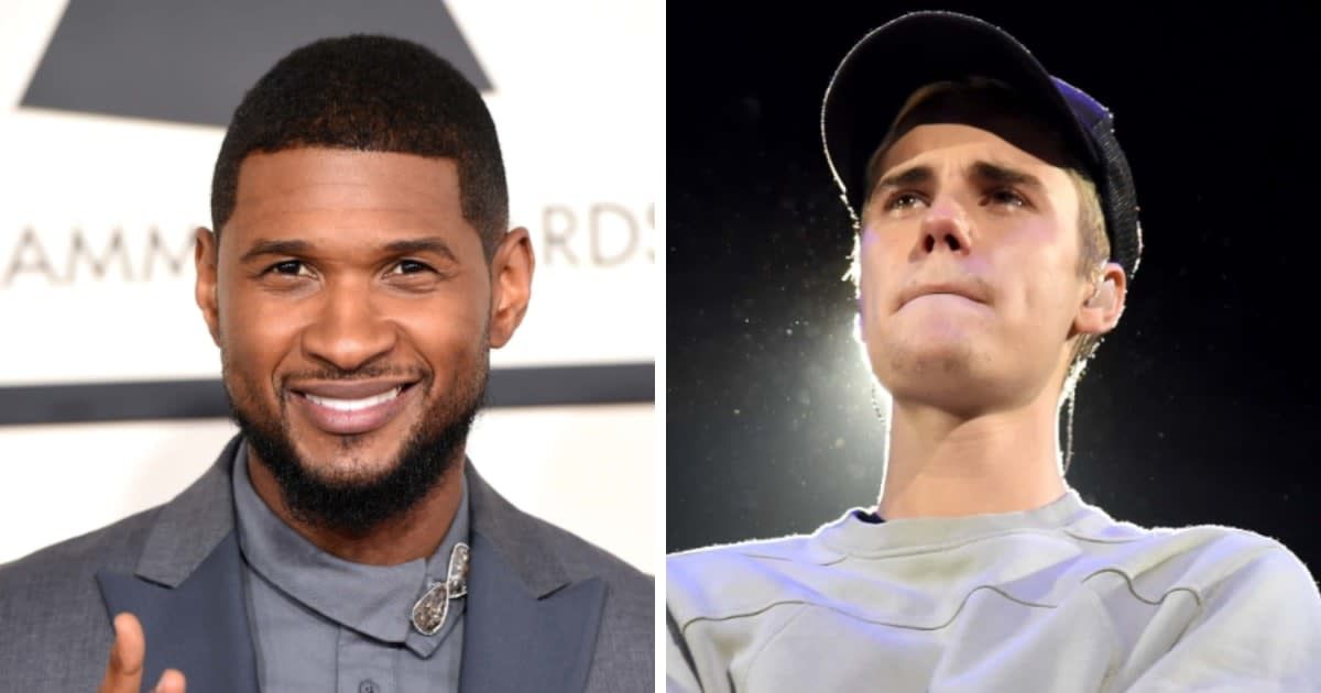 Fans were excited over a possible Usher and Justin Bieber joint performance at the Super Bowl (Getty Images)