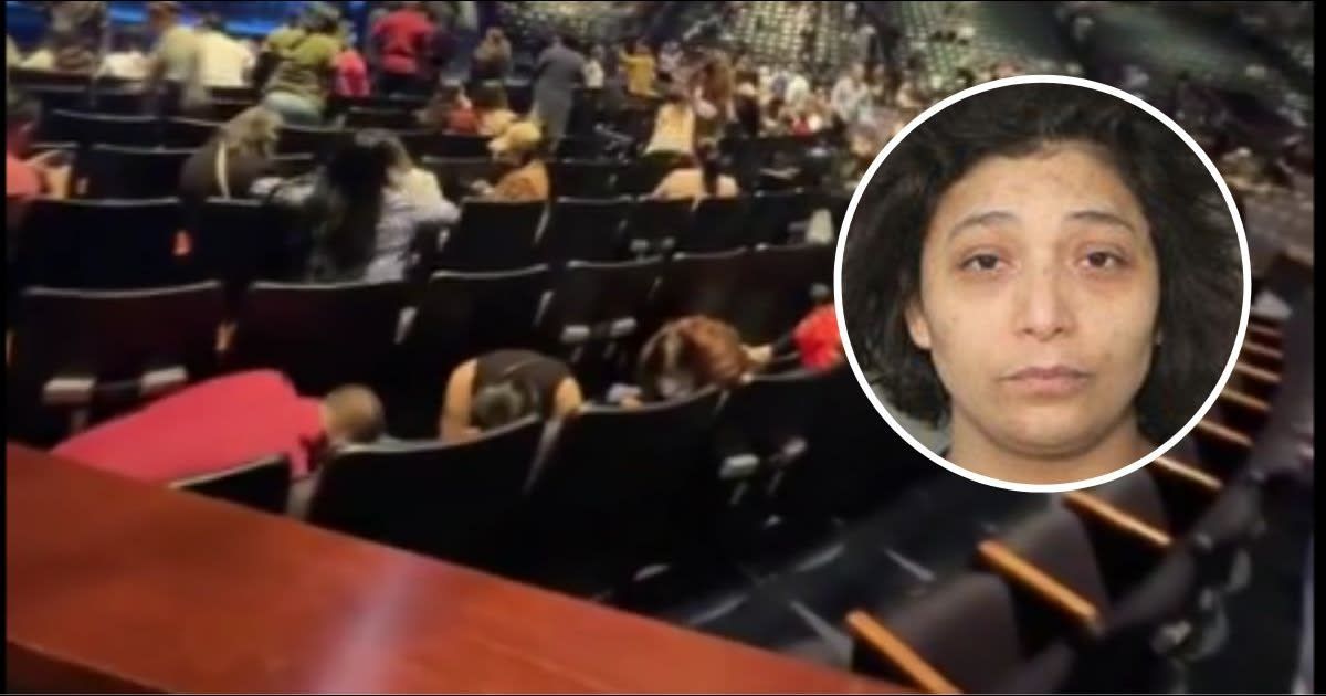 The congregation at Lakewood Church scrambled for safety and ducked for cover as soon as suspect Genesse Moreno started firing (X/screengrab, Texas Department of Public Safety) 
