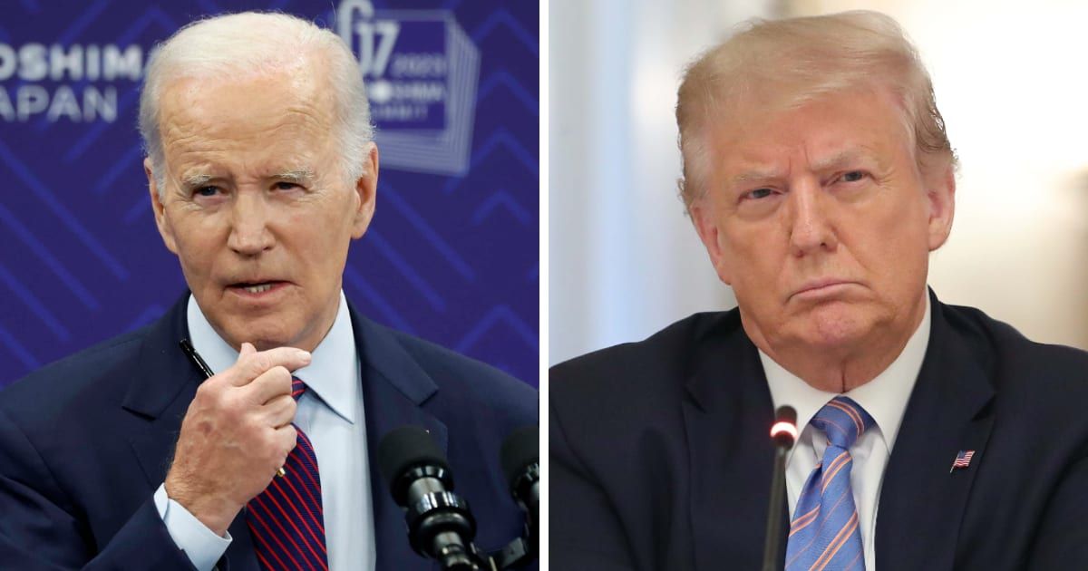 President Joe Biden slammed Donald Trump over his threat to abandon NATO allies who fail to pay their dues if Russia attacks them (Getty Images)