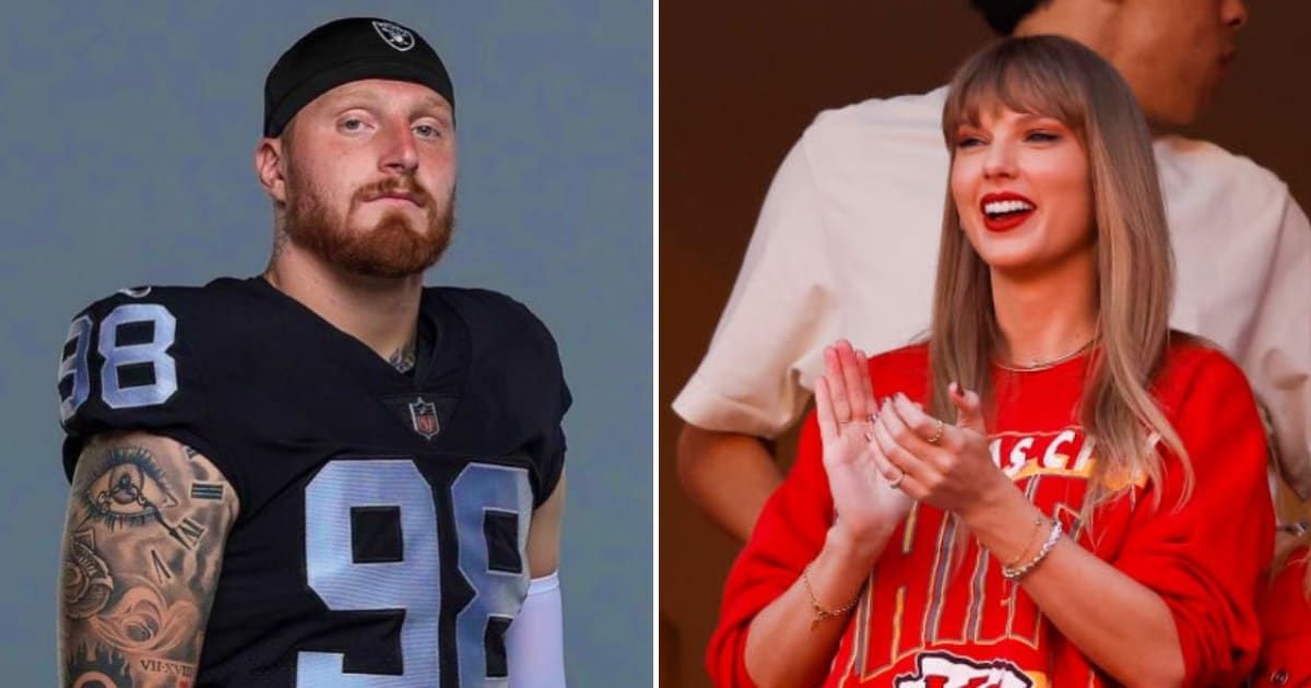 Maxx Crosby stated that Taylor Swift's coverage at NFL games has now become a business (@maxxcrosby/Instagram and Getty Images)