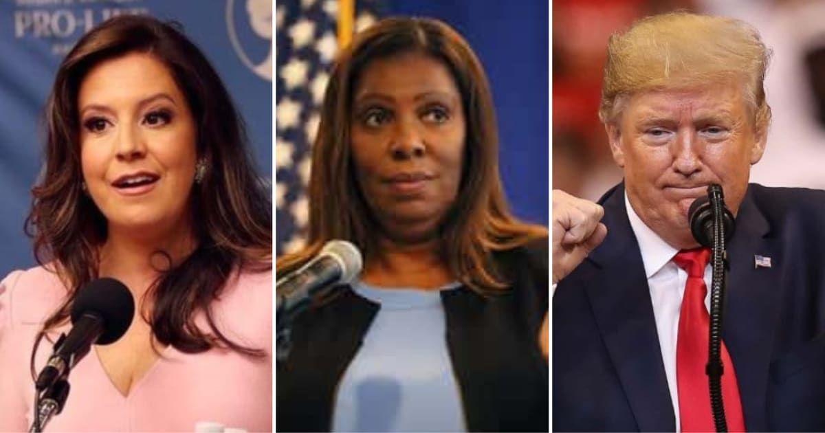 Elise Stefanik chastised Letitia James for breaking the Rules of Professional Conduct by 'attacking President Trump through extrajudicial statements' (Getty Images)