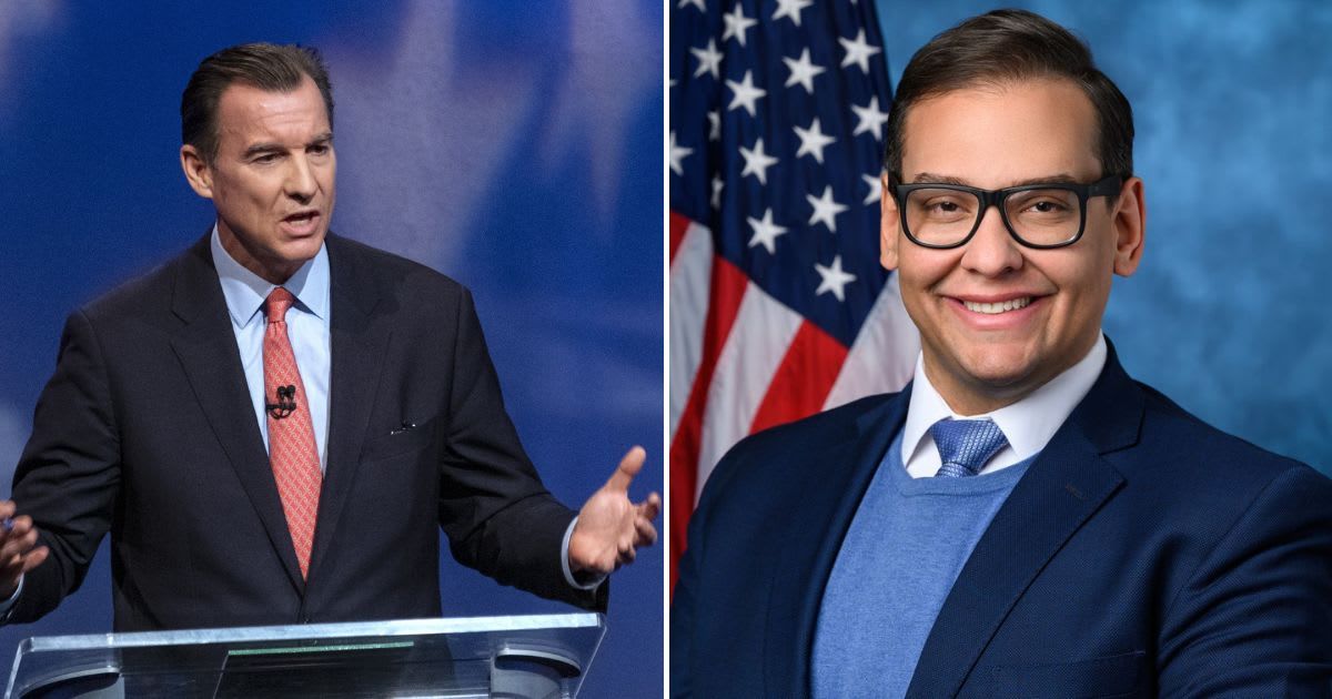 Democrat Tom Suozzi reclaimed his House seat, which he lost to George Santos, in a special election (Getty Images, @repgeorgesantos/ Instagram)