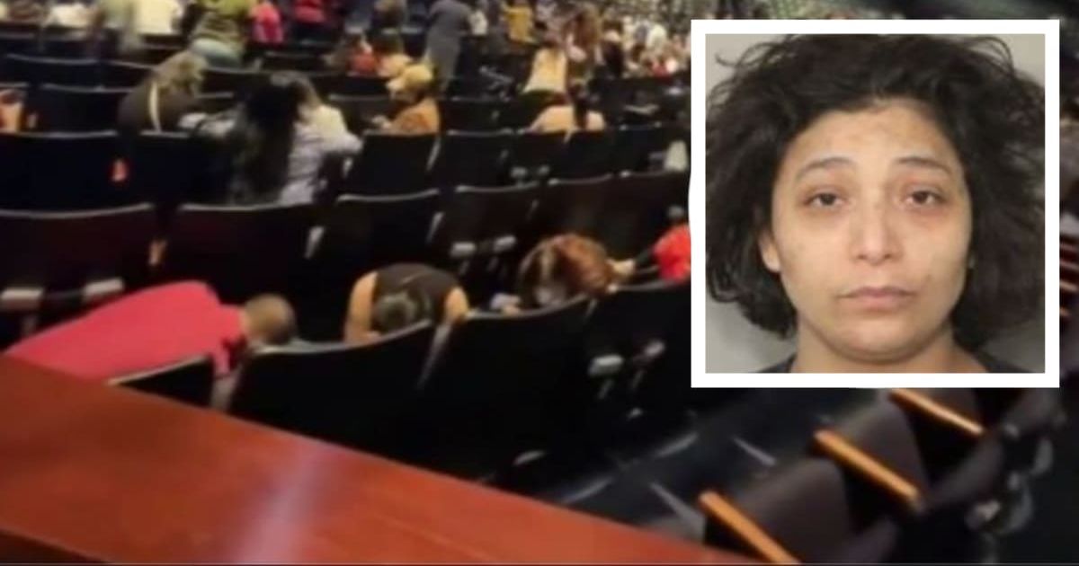The congregation at Lakewood Church scrambled for safety and ducked for cover as soon as Genesse Moreno started firing (X/screengrab, Texas Department of Public Safety)