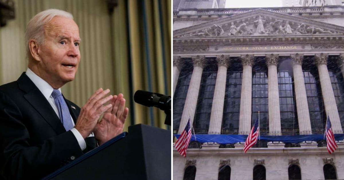 Joe Biden has recently tweeted that the stock market doing well was a sign of confidence in America's economy (GettyImages, NYSE/X)