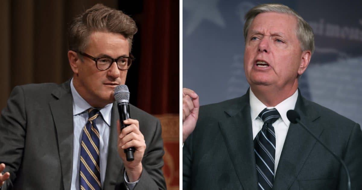 Joe Scarborough was ruthless in his treatment of Senator Lindsey Graham for opposing a foreign aid bill (Getty Images)
