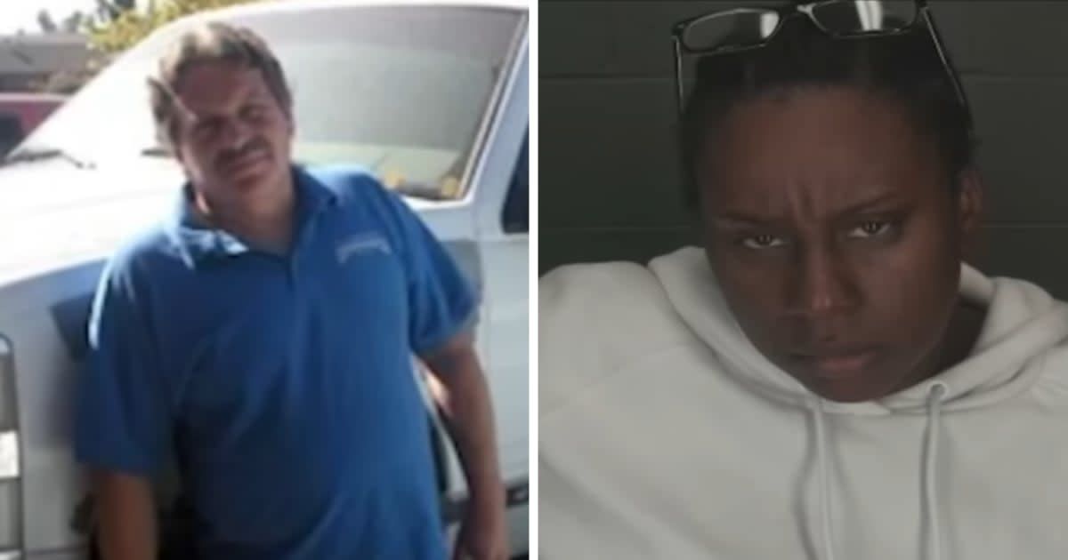 Jonathan Mauk accidentally reversed his Chevrolet Camaro into suspect Shawntece Marie Norton’s car while leaving to meet his family (YouTube/KTLA 5 and San Bernardino County Sheriff)