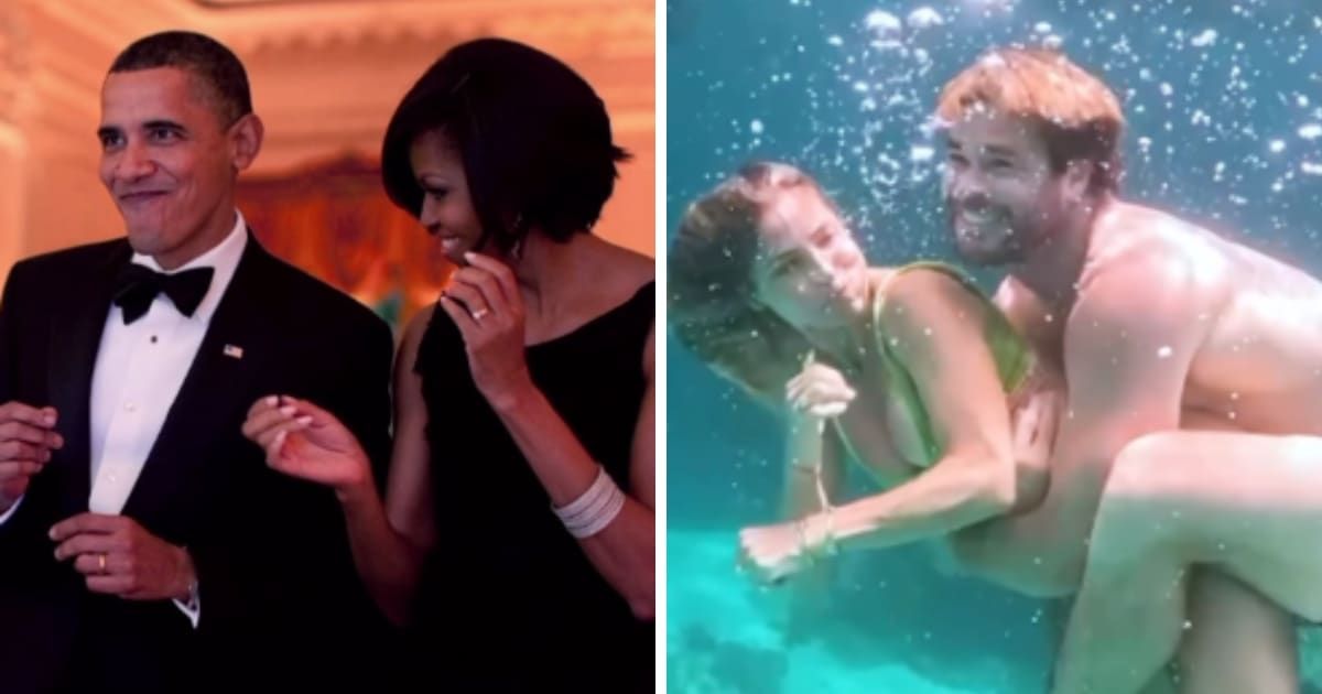 Michelle Obama & Barack Obama and Chris Hemsworth & Elsa Pataky shared lovely posts on Valentine's Day (Instagram/ @michelleobama and @chrishemsworth)