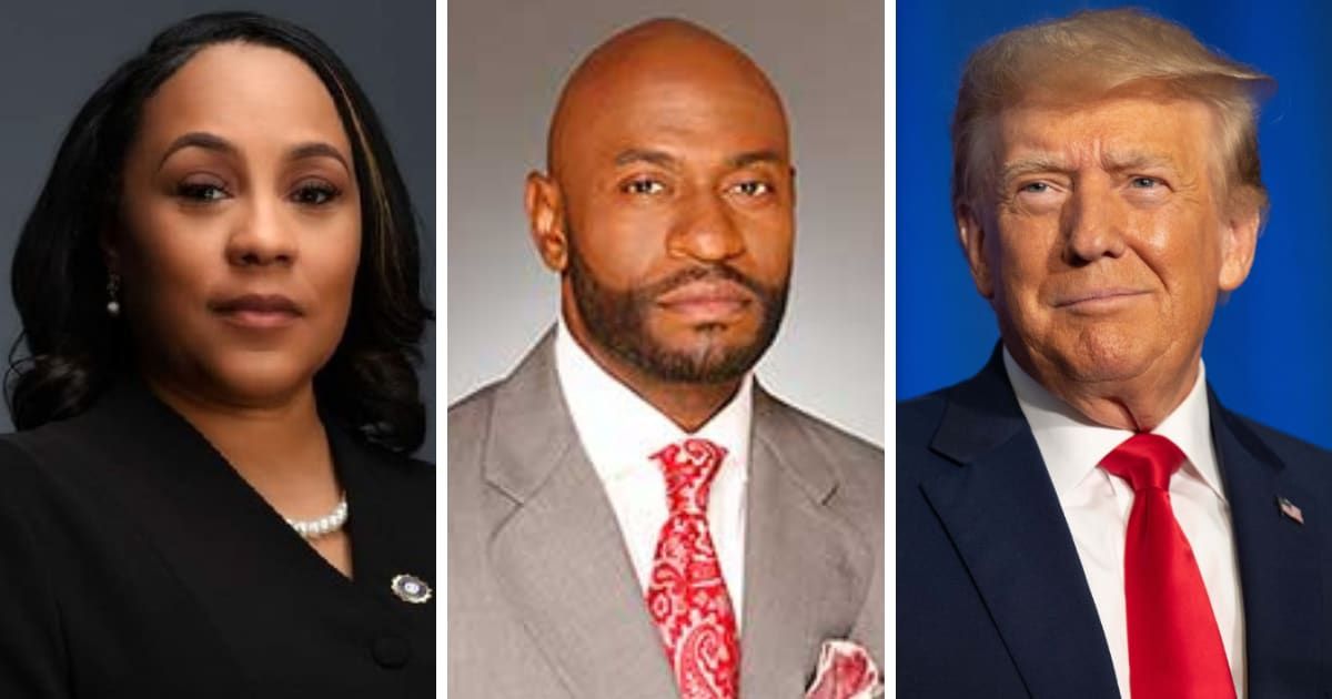 Fani Willis and Nathan Wade's admittance of having an affair jeopardized Donald Trump's election subversion case (@FaniforDA/X, wadeandcampbell.com, Getty Images)