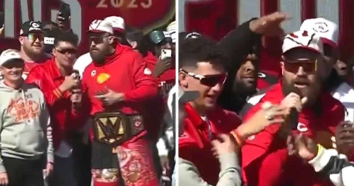 Travis Kelce's drunken state at Kansas City Chiefs' Super Bowl parade raises concerns as Swifties call it another red flag