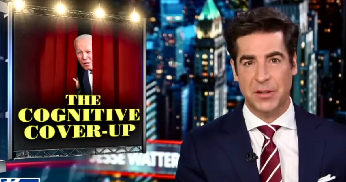 Jesse Watters insinuated Biden's susceptibility to both Chinese influence and internal manipulation within his own administration (@FoxNews/Youtube)