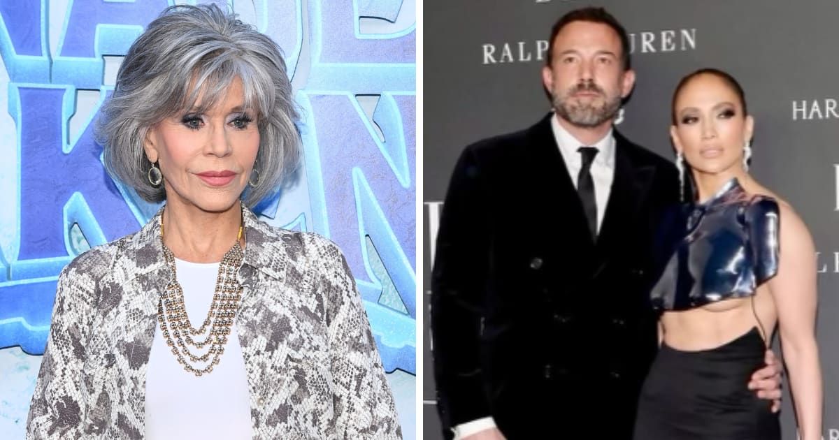Jane Fonda has shared her views about Jennifer Lopez and Ben Affleck's marriage (Araya Doheny/WireImage and Instagram/ Jennifer Lopez)