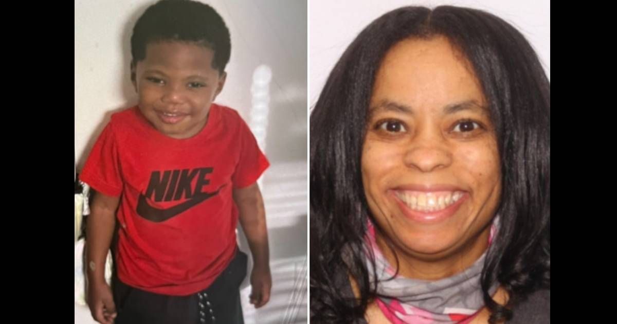 Pammy Maye (R) has been accused of abducting her foster son Darnell Taylor (WYKC/ YouTube and Columbus Division of Police)