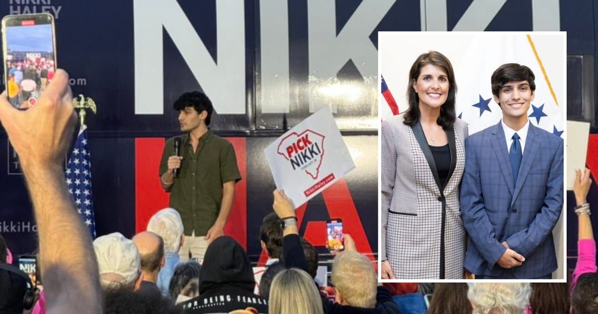 Nalin Haley ignited controversy by unleashing a series of derogatory nicknames aimed at his mother Nikki Haley's former primary election rivals (X/@dylanewells, Instagram/@nalinhaley)