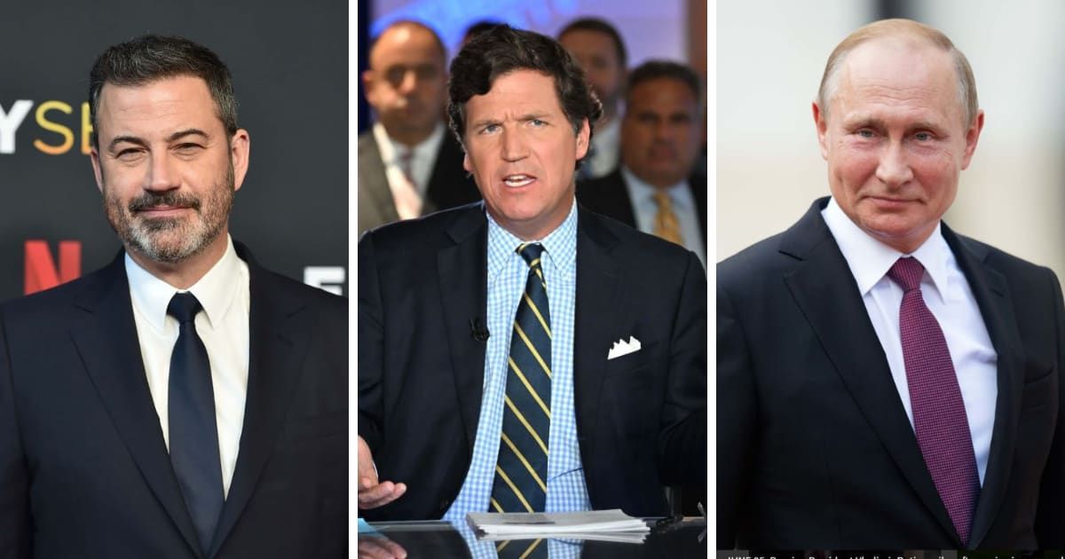 Jimmy Kimmel slammed Tucker Carlson over Putin interview (Getty Images)