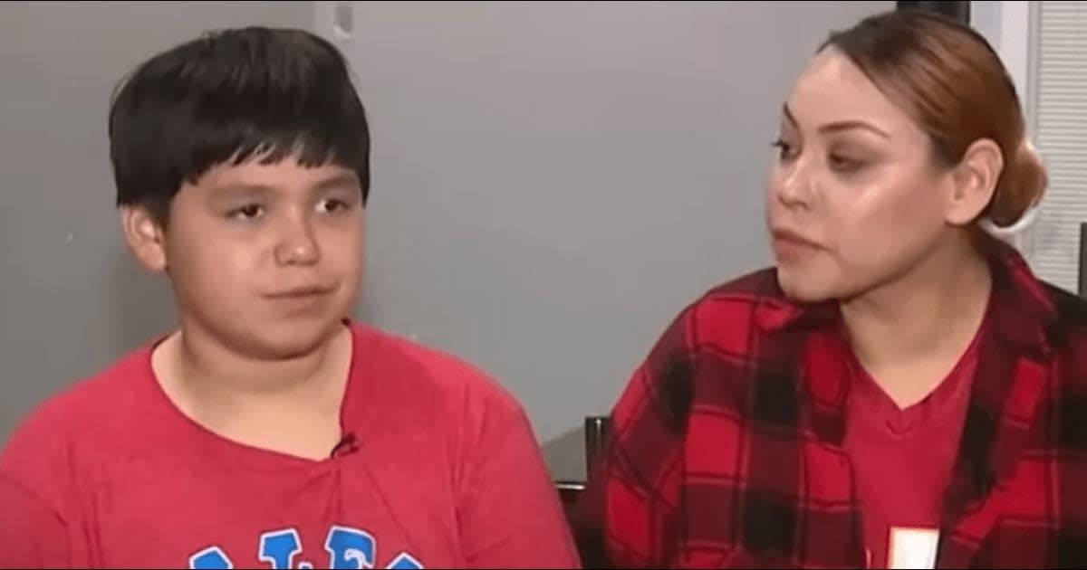 Samuel Arellano and his mother Aby opened up on the harrowing experience at the Chiefs parade (YouTube/KSHB41)