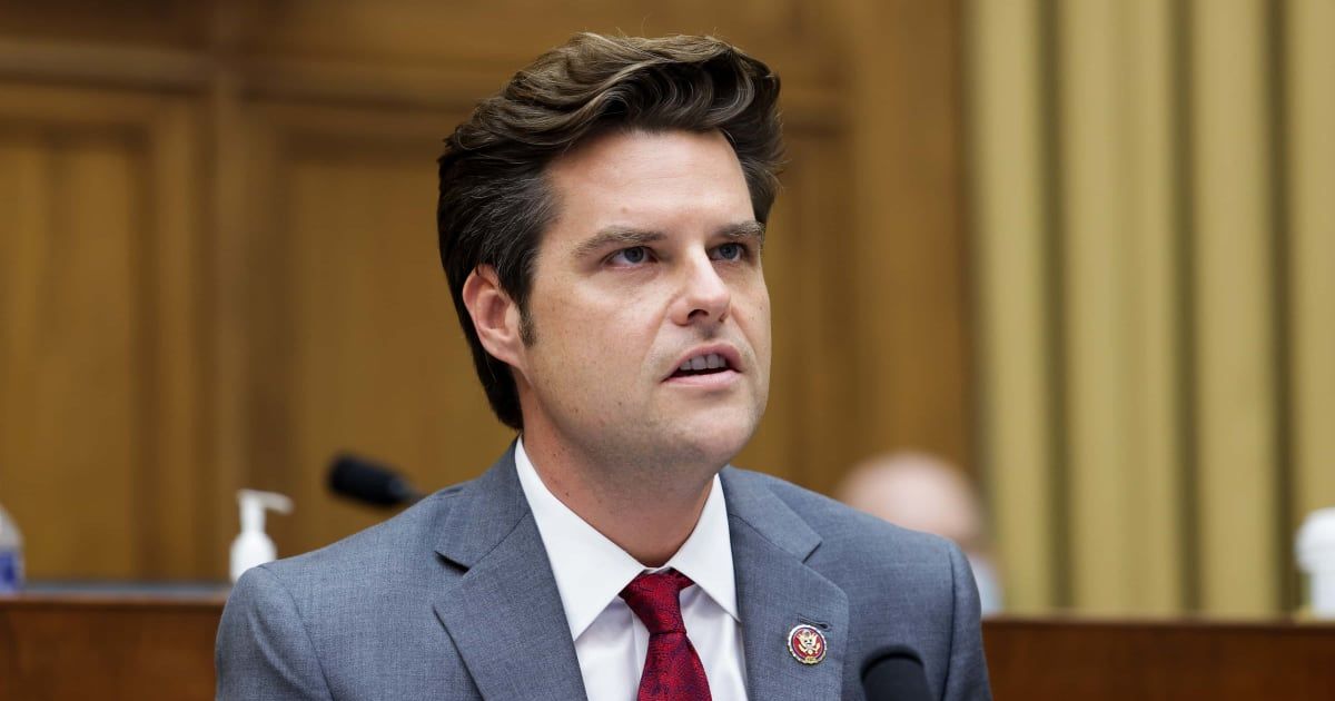 The House Ethics Committee is investigating Rep Matt Gaetz for alleged involvement in sex trafficking, drug-fueled parties, and public corruption (Getty Images)