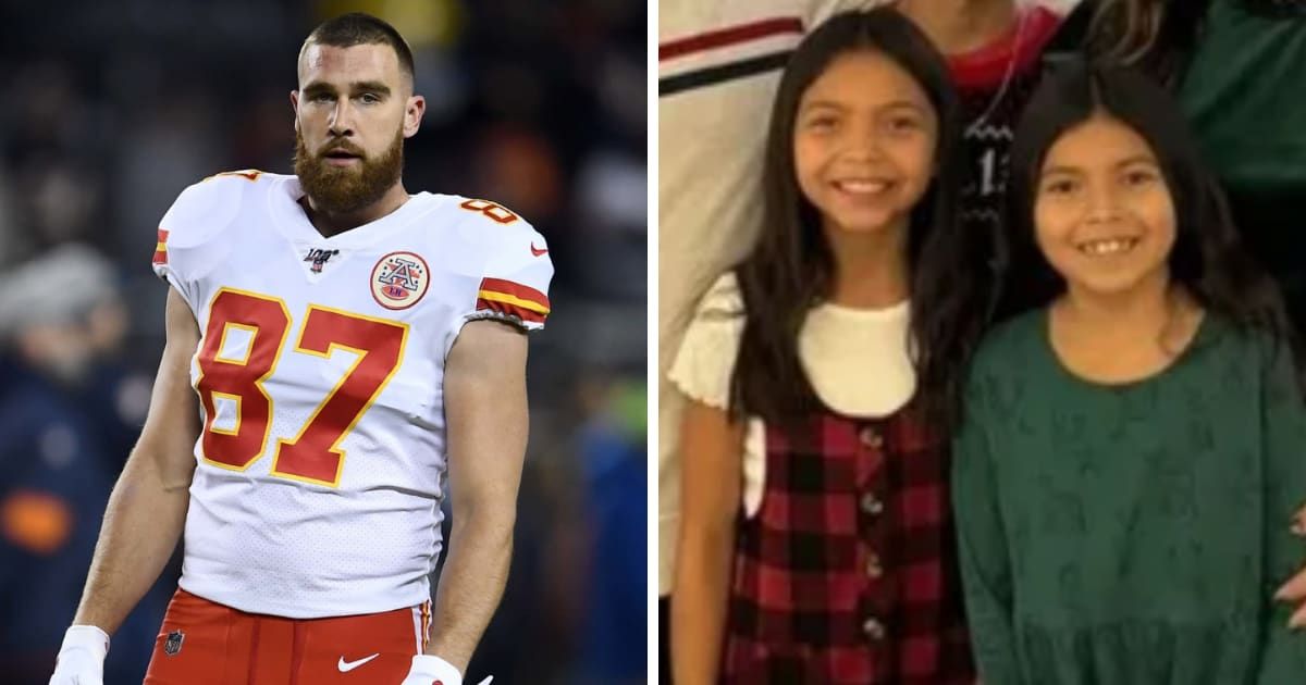 Travis Kelce donated $100,000 for the treatment of the two girls (Getty Images, GoFundMe/Reyes Family Fund)
