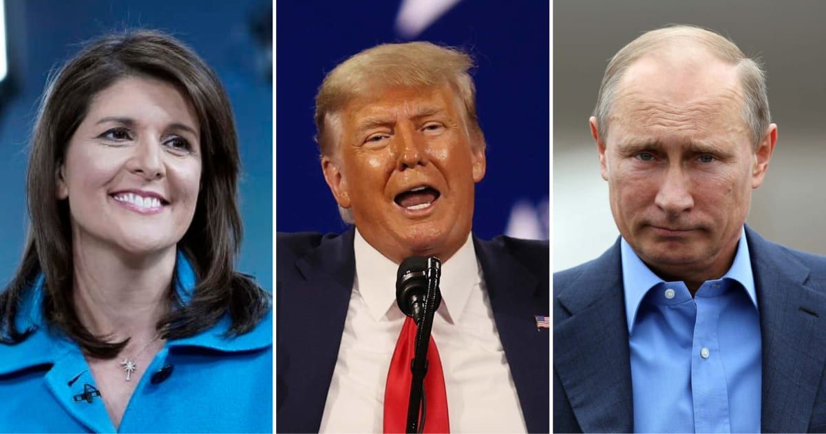 Nikki Haley slammed former President Donald Trump for his defense of Russian President Vladimir Putin referring to his 2015 tweet (Getty Images)