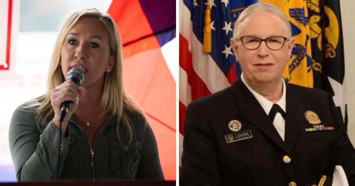 Marjorie Taylor Greene slams Adm Rachel Levine for appearing in HHS awareness video (Getty Images, hhs.gov)