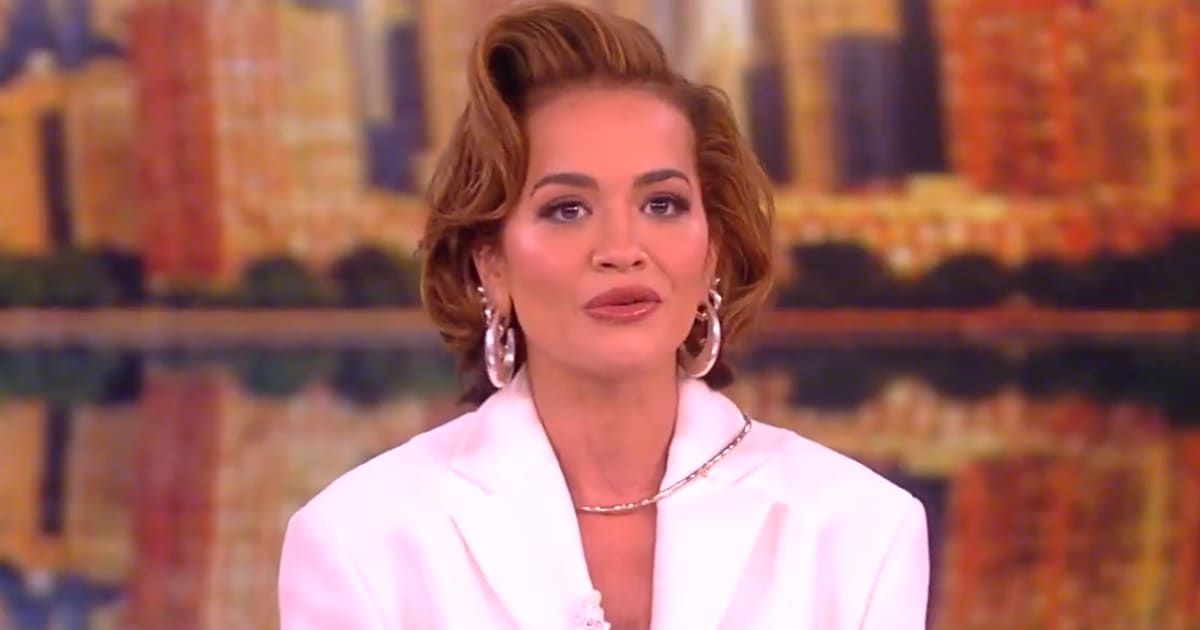 Rita Ora on the February 17, 2024 episode of 'The View' (Screengrab/The View/X)