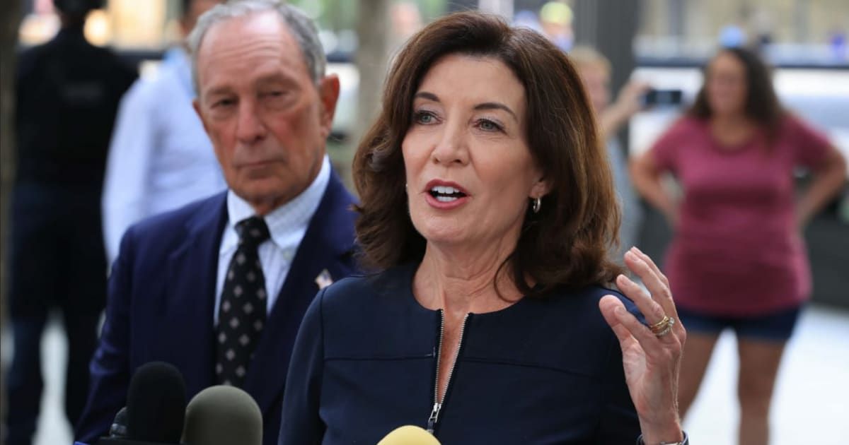 New York Governor Kathy Hochul is under fire after making controversial remarks regarding ongoing conflict between Israel and Hamas (Getty Images)