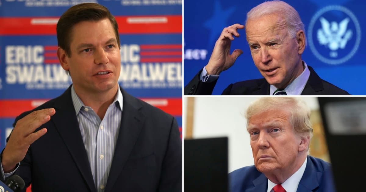 Rep Eric Swalwell said he would prefer President Joe Biden over former President Donald Trump to lead the country (Getty Images)