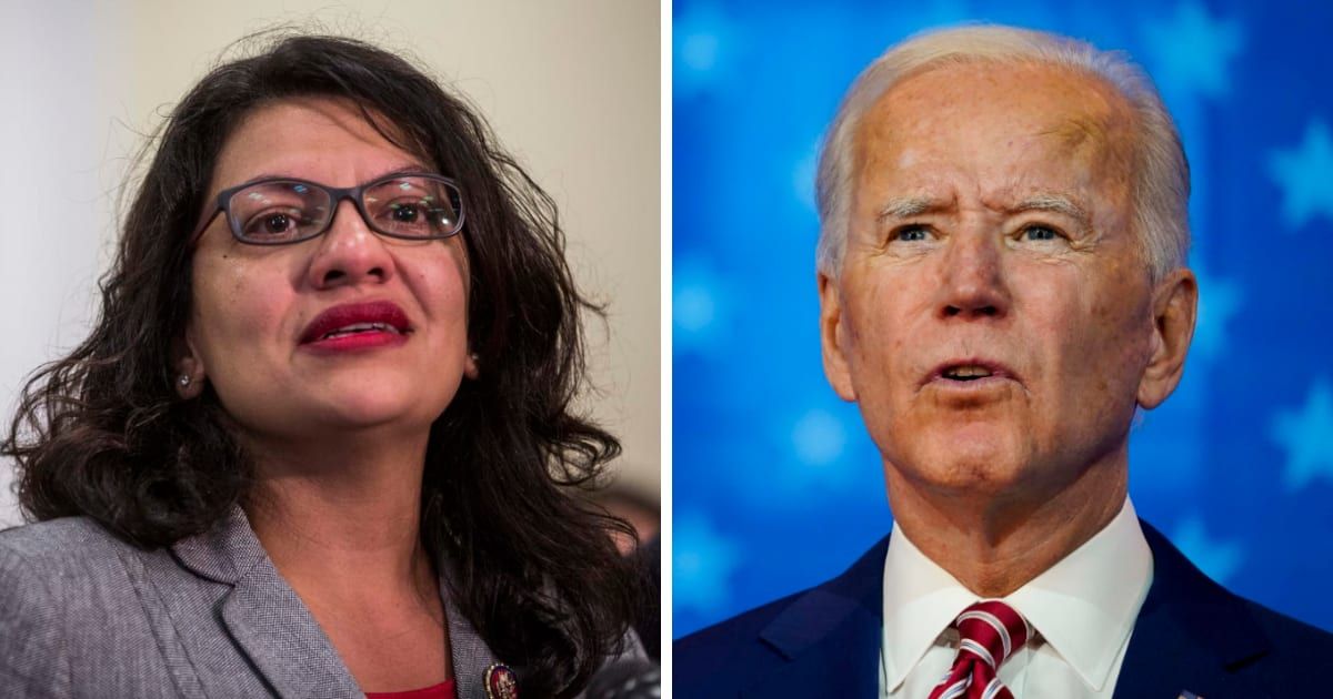 Rep Rashida Tlaib urged Michigan Democratic voters to vote against President Joe Biden in state primary over Gaza war concerns (Getty Images)