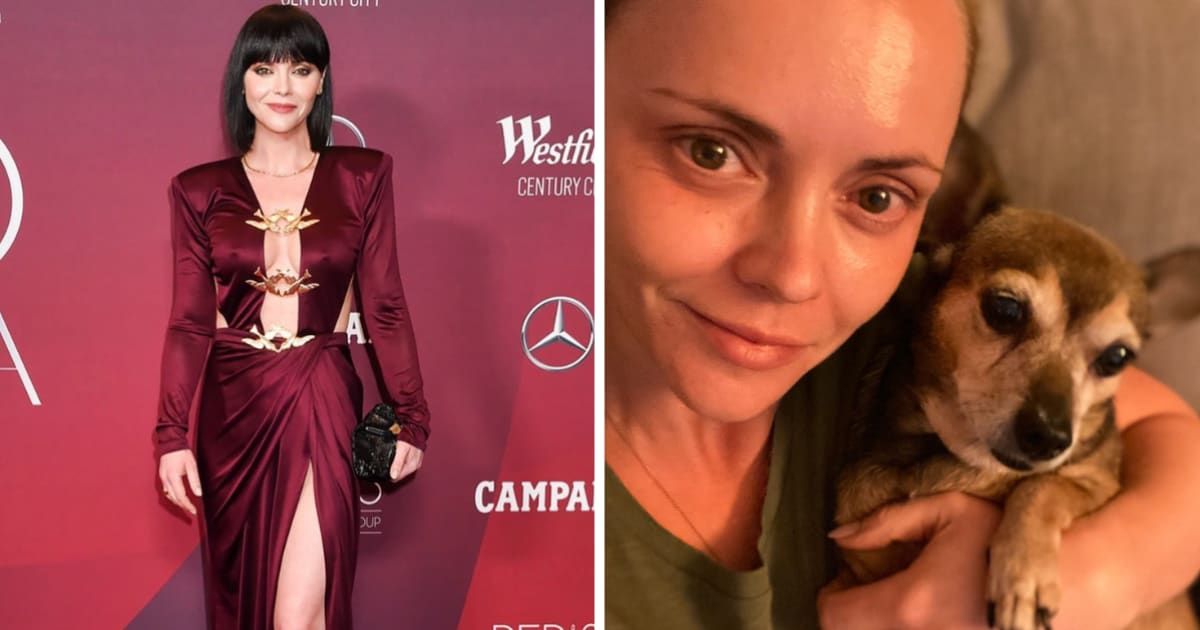 Christina Ricci also posted a photo of the pup with her son Freddie (Instagram@riccigrams)