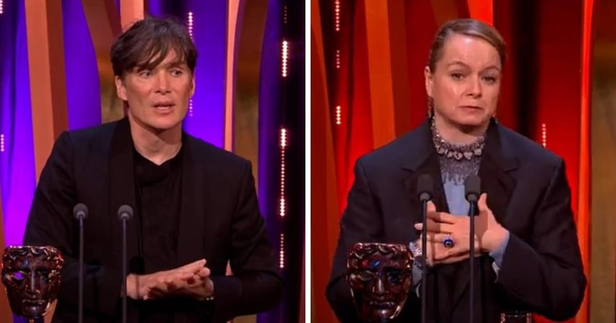 Cilian Murphy and Samantha Morton at the 2024 BAFTA ceremony (YouTube/@BAFTA)