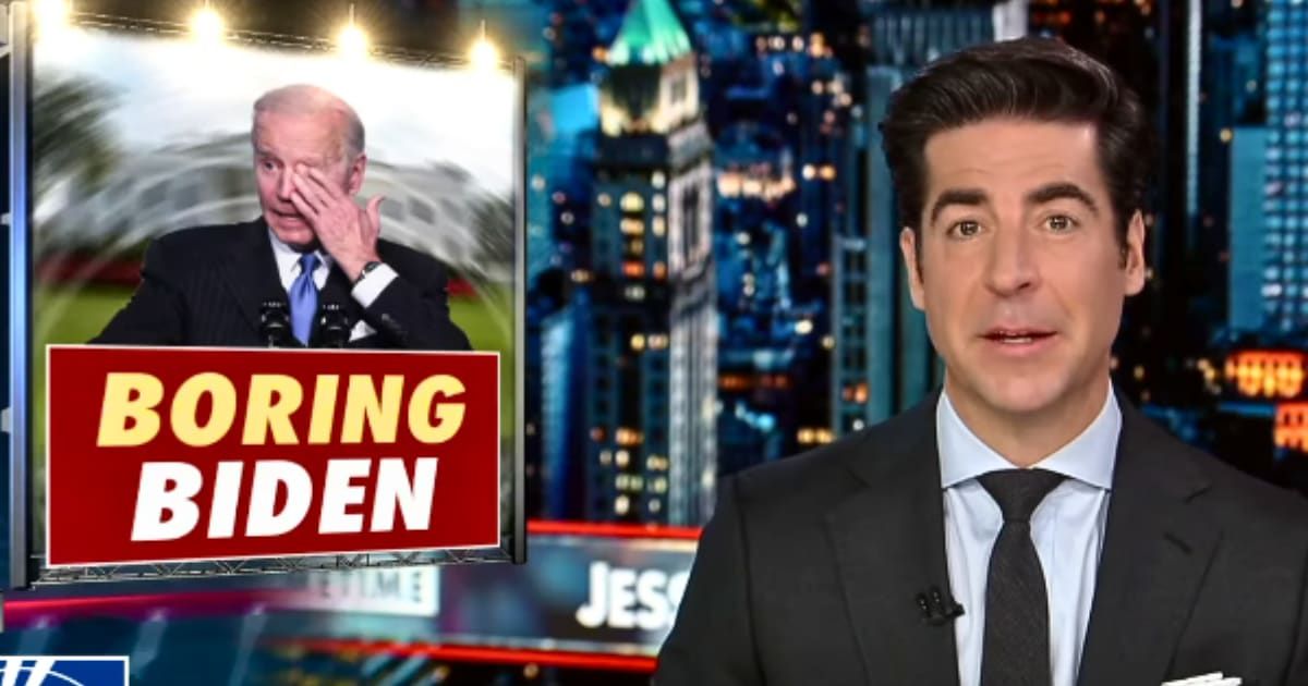 Fox News host Jesse Watters analyzed Democrats' apprehensions regarding President Biden's prospects for re-election (@FoxNews/Youtube)