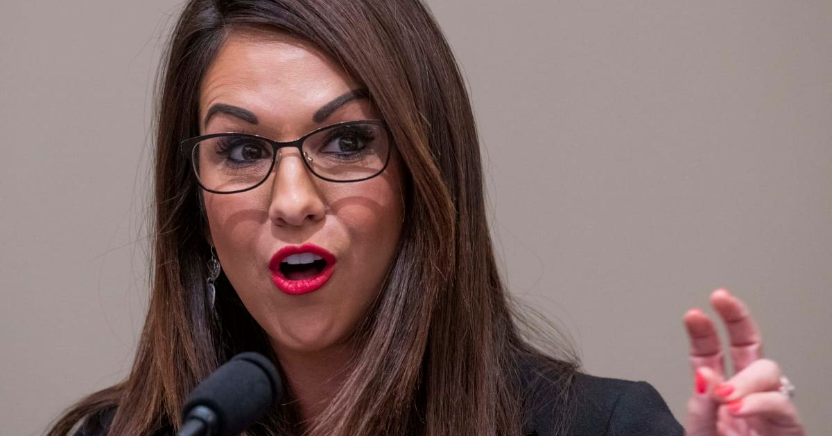 Rep Lauren Boebert (R-Co) faces an uphill battle trying to convince GOP voters in Colorado's 4th congressional district to vote for her in this year's state primary elections (Getty Images)
