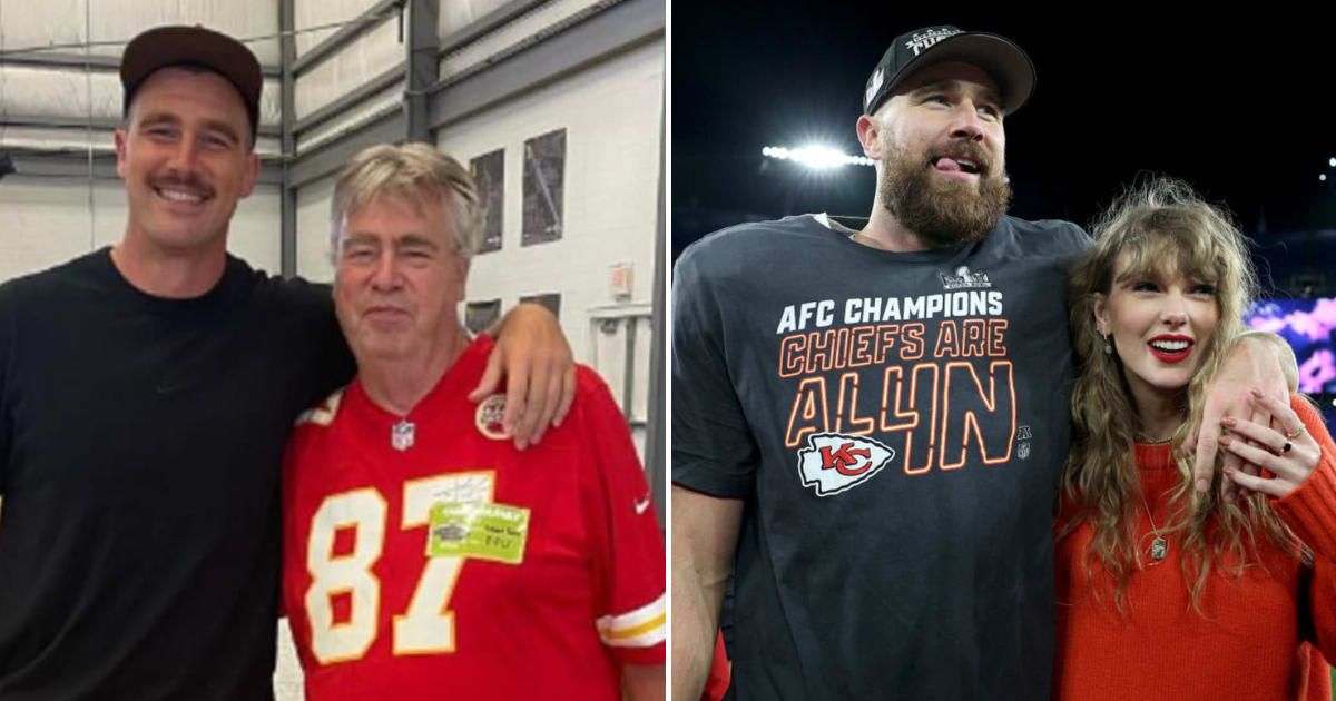 Travis Kelce's father Ed Kelce is worried about his son's relationship with Taylor Swift (@papakelce/Instagram and Getty Images)