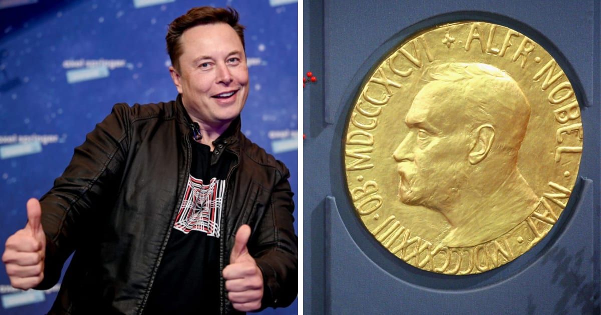 Elon Musk earned the Nobel nomination for his 'defense of free speech' in acquiring X and providing internet connectivity to Ukraine (Getty Images)