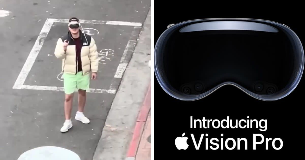 The Vision Pro has sparked intense reactions since its release - and this latest incident has only added fuel to the fire (San Diego Police Department/Intsagram, Apple/YouTube)