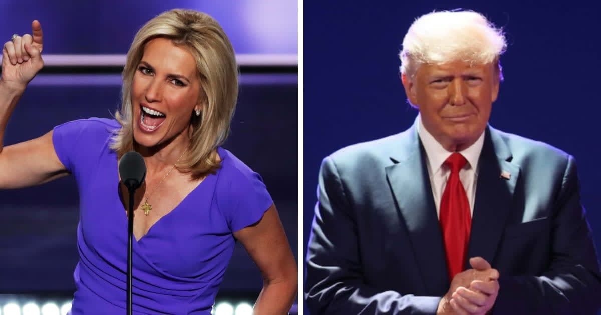 During the Town Hall in South Carolina, Laura Ingraham asked former president Donald Trump why he didn't drop out of the race instead of facing numerous legal battles (Getty Images)