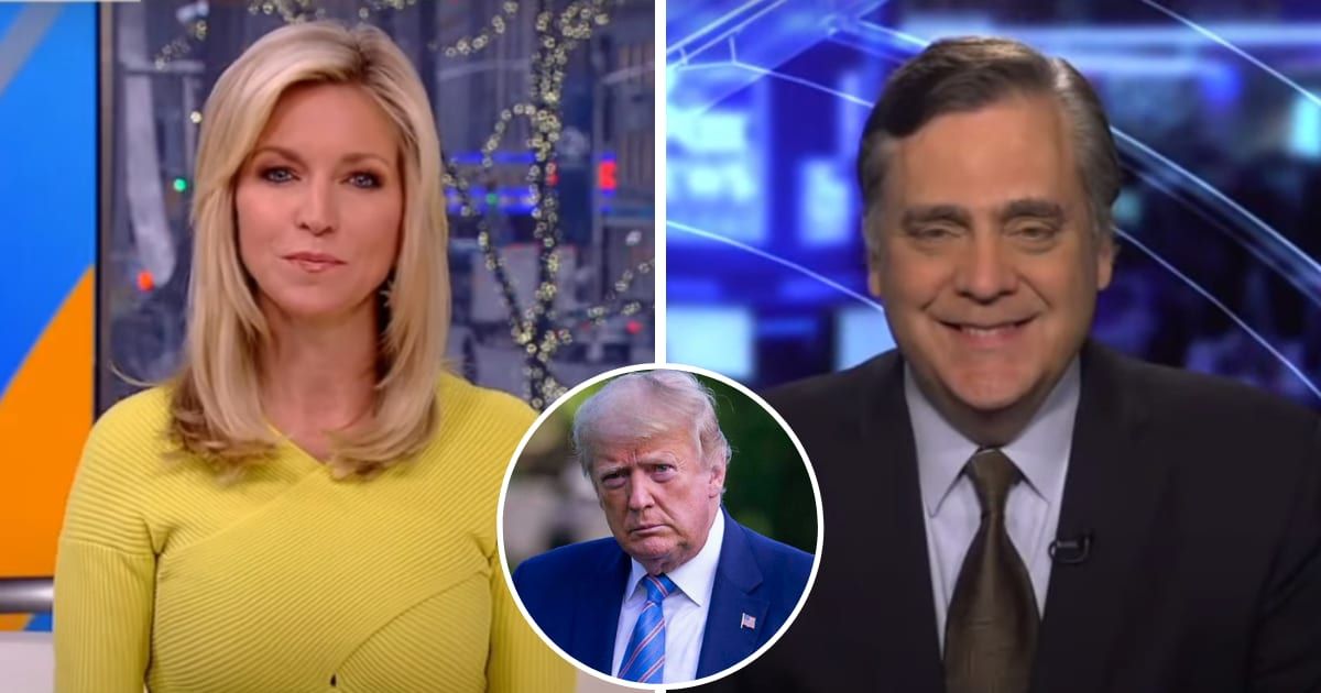 Ainsley Earhardtv and Jonathan Turley discussed Donald Trump's $355 million fine on 'Fox & Friends' (Screengrab/Fox News, Getty Images)