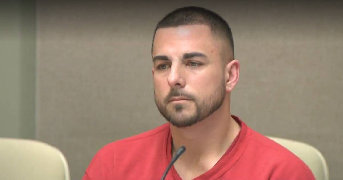 Jordan Couture has been sentenced to a minimum three-year prison term for a car accident that killed his daughters Kyriana and Kelsey (WMUR video screengrab)