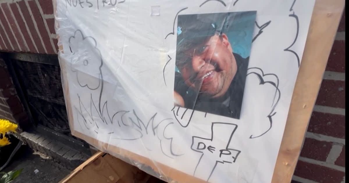 Picture placed outside Jesus Garcia's home in Bronx Street (Screenshot/News 12 Bronx)