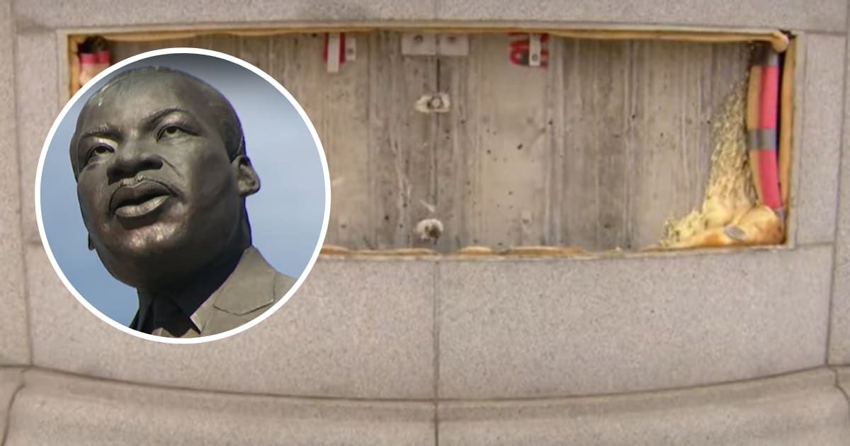 'People are just pathetic': Outrage as parts of Martin Luther King Jr memorial get stolen in Denver