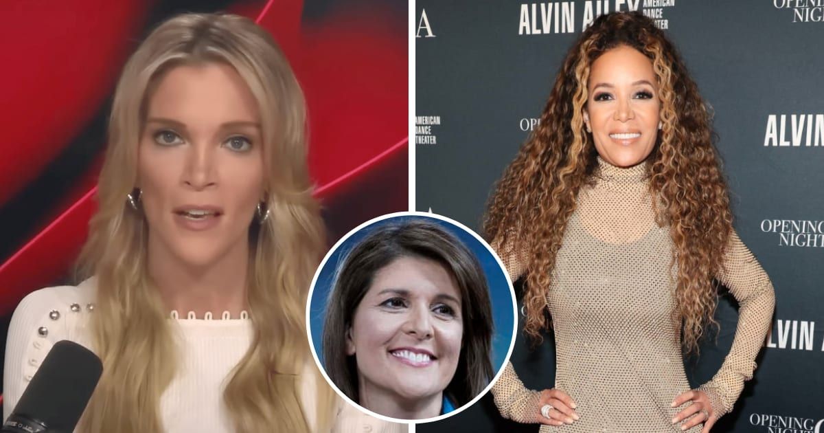 A hot debate erupted this week between Megyn Kelly (L) and Sunny Hostin (R) over a speech given by presidential contender Nikki Haley (M) (Megyn Kelly/YouTube, Getty Images)