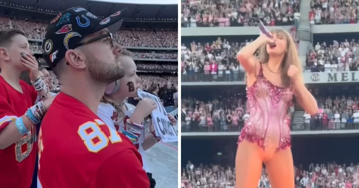 'That’s so cute': Internet gushes as Taylor Swift reacts to fans rocking Travis Kelce jerseys during Eras Tour in Australia