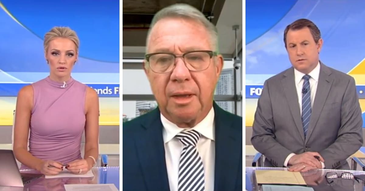 Ainsley Earhardt (L) and Todd Piro (R) with Mayor Bill Wells (center) on 'Fox & Friends' (Screengrab/Fox News)
