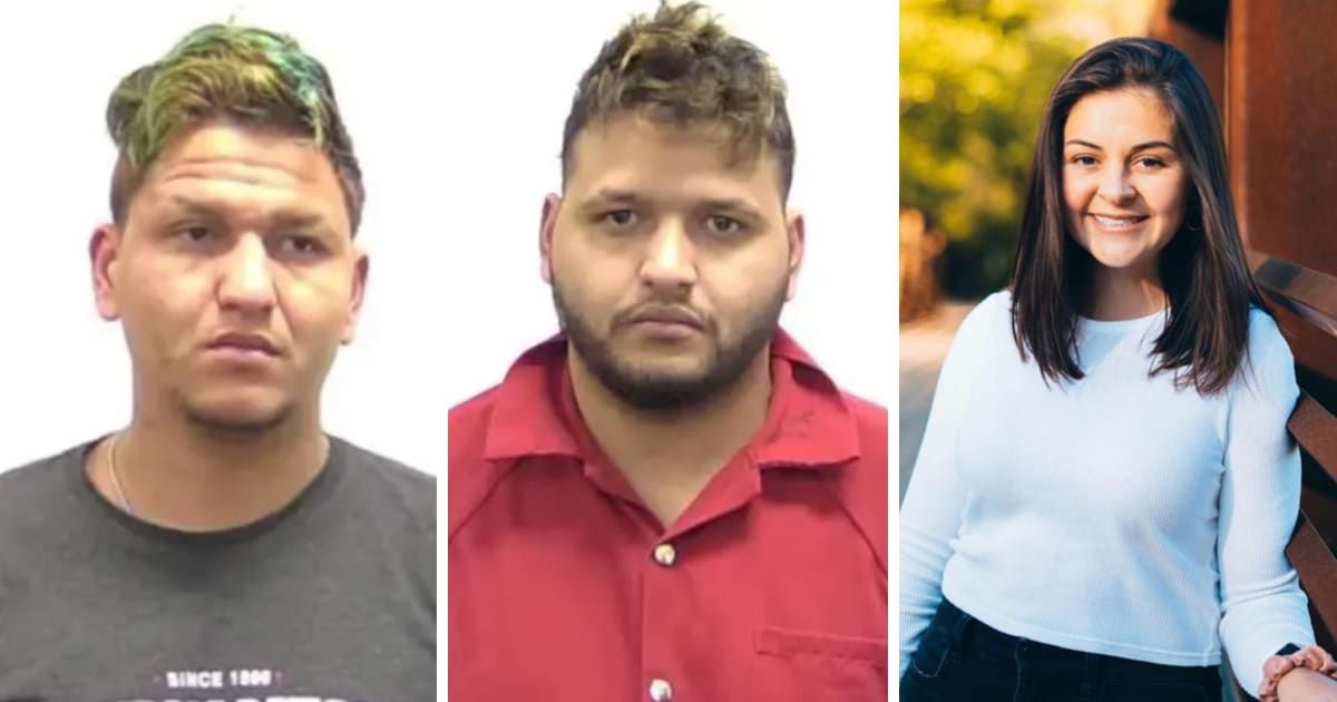 Diego Ibarra (L) was slapped with charges after he was stopped by police in connection with an ongoing murder investigation (Clarke County Sheriff's Office and Facebook / Laken Riley)